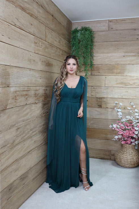 Vestido três listras pequenas com capa